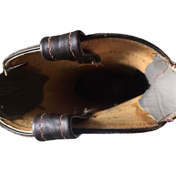 Mens 7 D Tony Lama Python Snakeskin Two Toned Black And Brown Roper Cowboy Boots - Picture 9 of 13